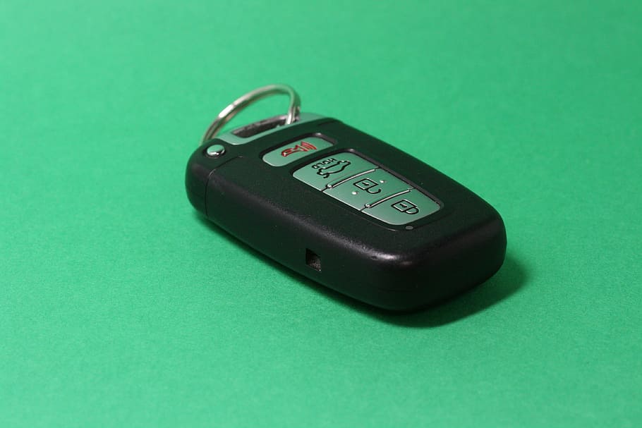 Smart Key, Kunci Mobil, kunci, remote control mobil, motor kia, tombol tombol, warna hijau, latar belakang berwarna, objek tunggal, tidak ada orang