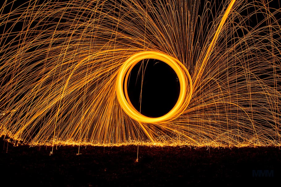 time lapse photography, fire dancing, radio, steel wool, swirl, district, font, lighting, turn, photography