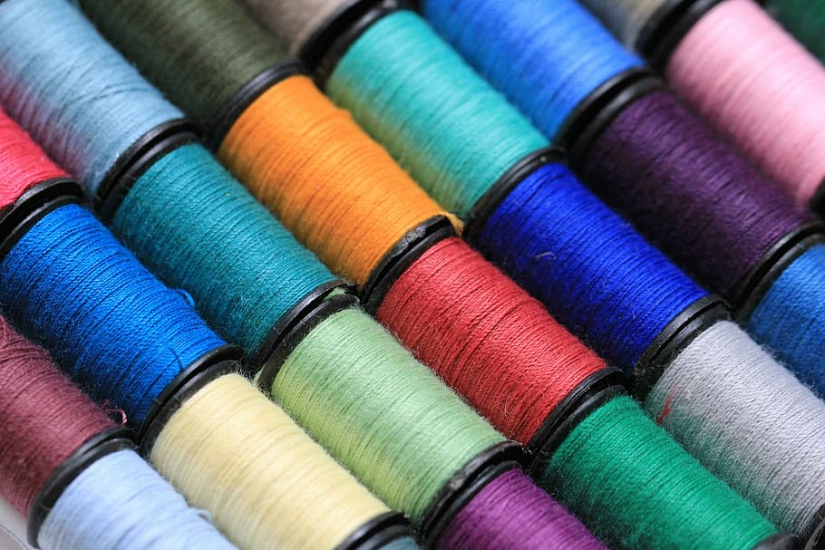 photography, thread spools, yarn, string, thread, hobby, craft, material, handmade, needlework