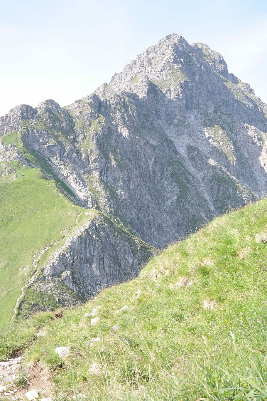 Rough, Horn, Mountain, Summit, Summit, Ridge, rough horn, mountain, summit, ridge, tightrope walk, allgäu alps