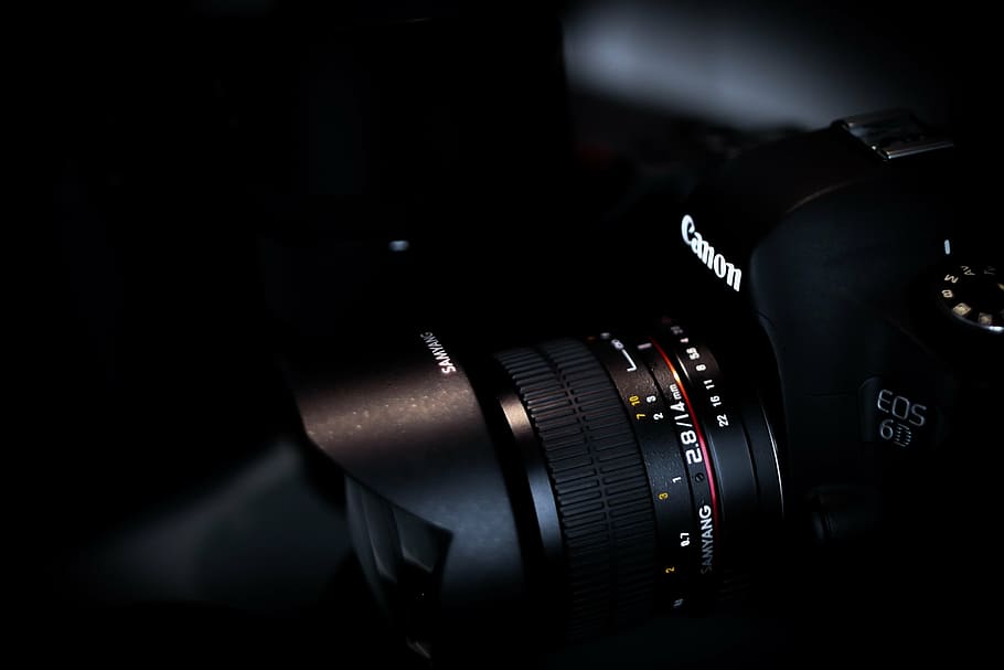 black, canon eos 6, 6d, camera, the background, dark, canon, photographer, photo equipment, lens