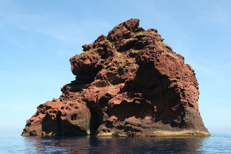 Corsican, Nature, Rock, Landscape, sea, rock - Object, coastline, blue, cliff, water
