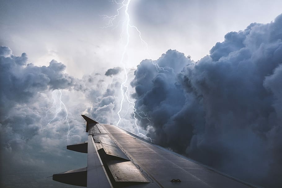 pesawat terbang, terbang, liburan, maju, lenzen turbo, langit, awan, alam, badai, awan hujan