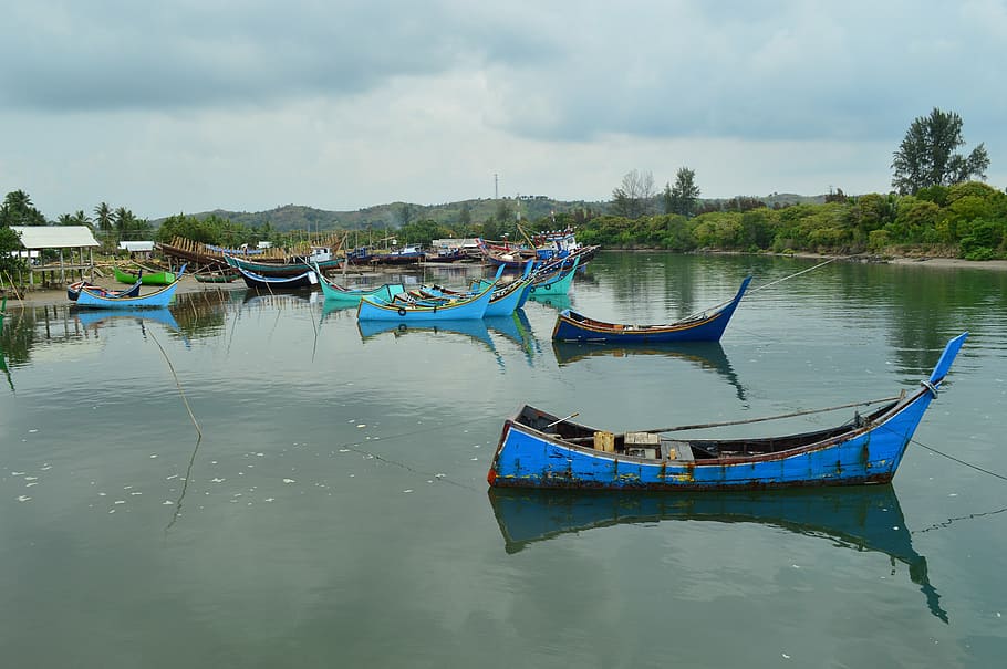fishing boats, river, asian, rowboats, boats, skiffs, rowing boats, lake, boat, sea