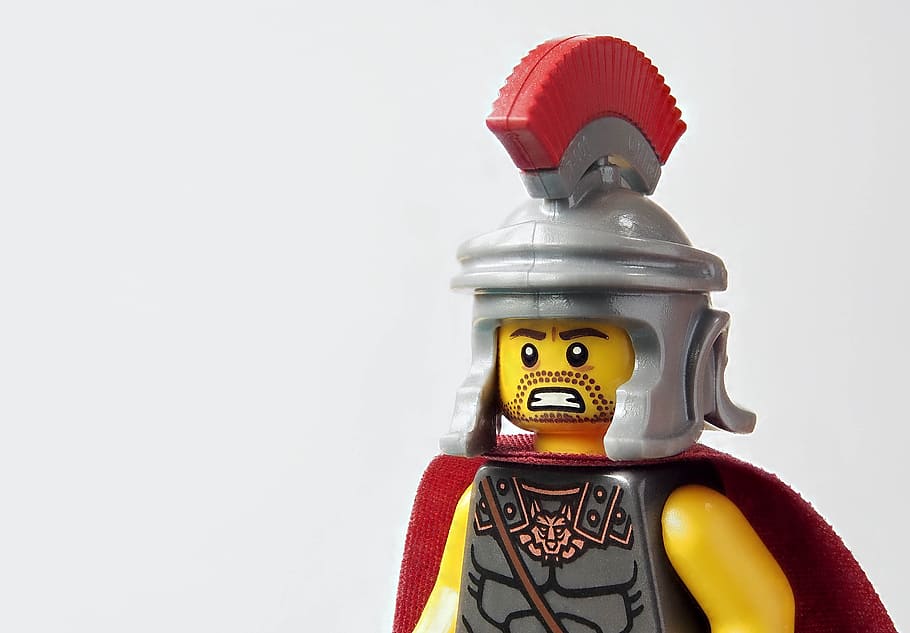 lego minifig espartano, lego, romano, centurión, soldado, ejército, oficial, liderazgo, antiguo, imperial