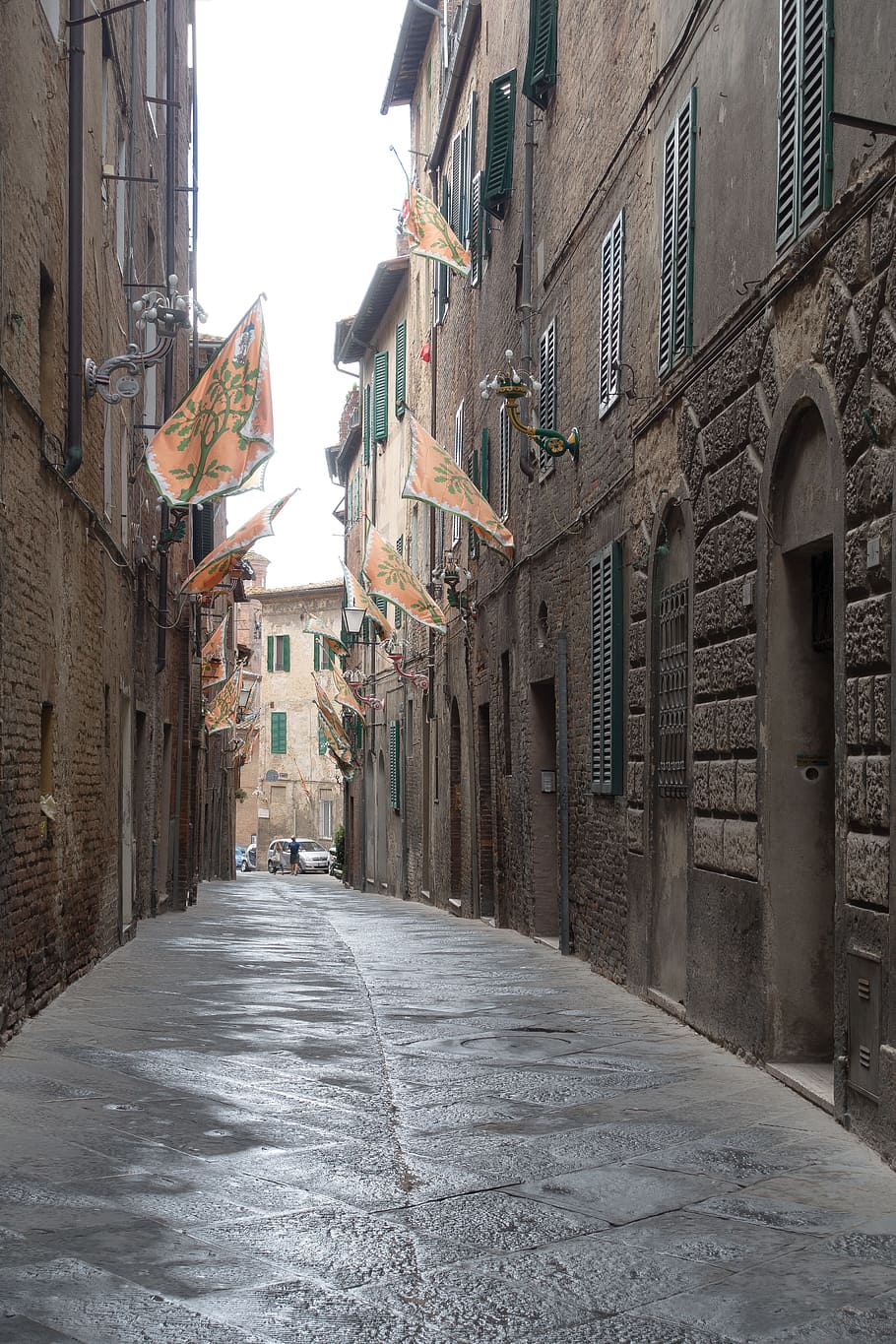 alleyway during daytime, alley, middle ages, siena, italy, houses gorge, medieval, old, eng, building