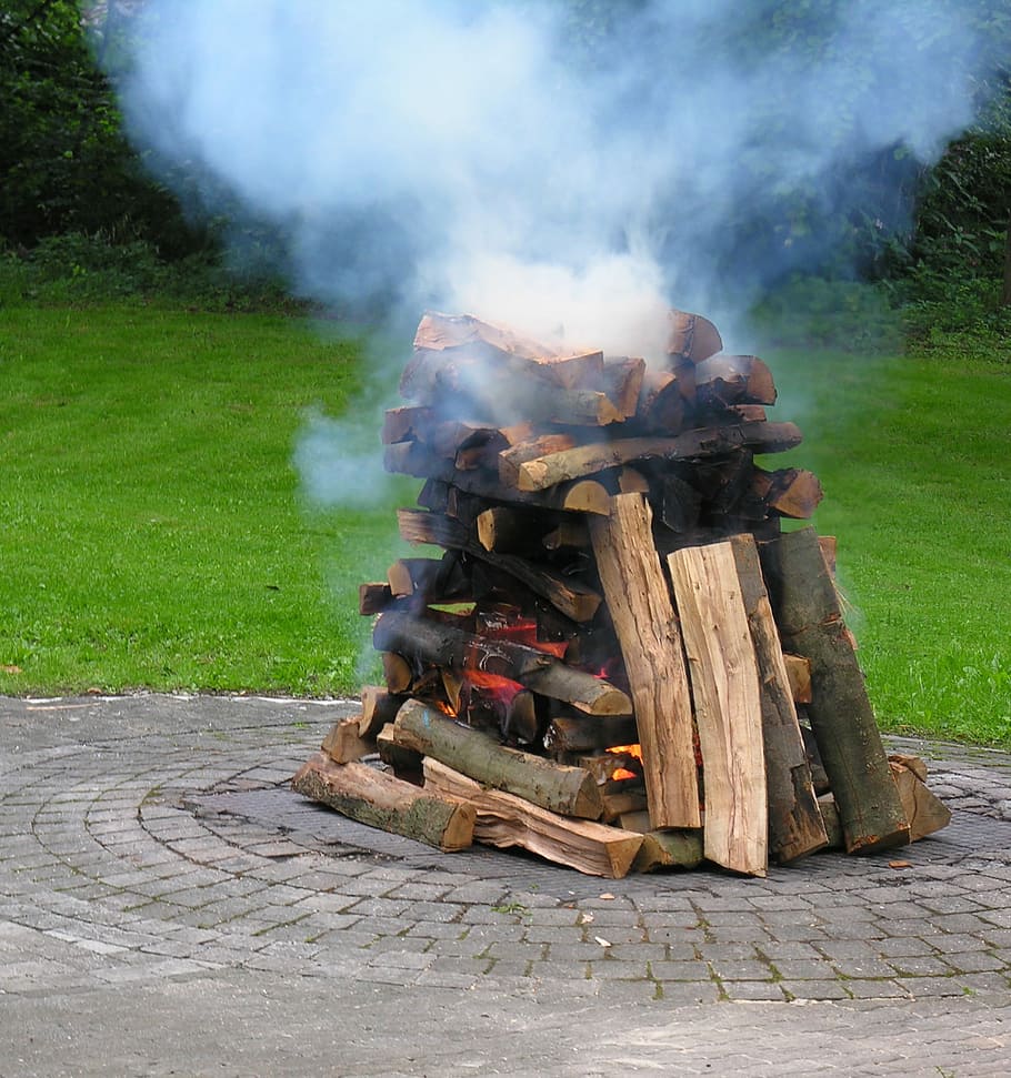 Fire, Hot, Beech Wood, Potato, wood, potato fire, potato roast, sauerland, hochsauerland, kindle