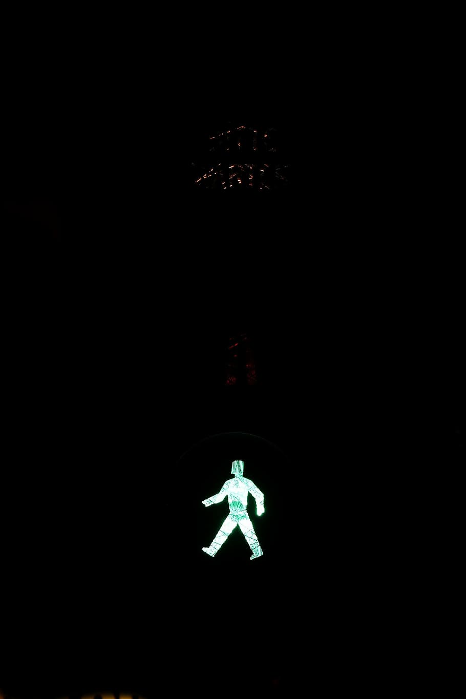 信号, 歩道橋, 緑, 行く, 交通信号, 男性, 小さな緑の男, 光信号, 道路標識, 道路