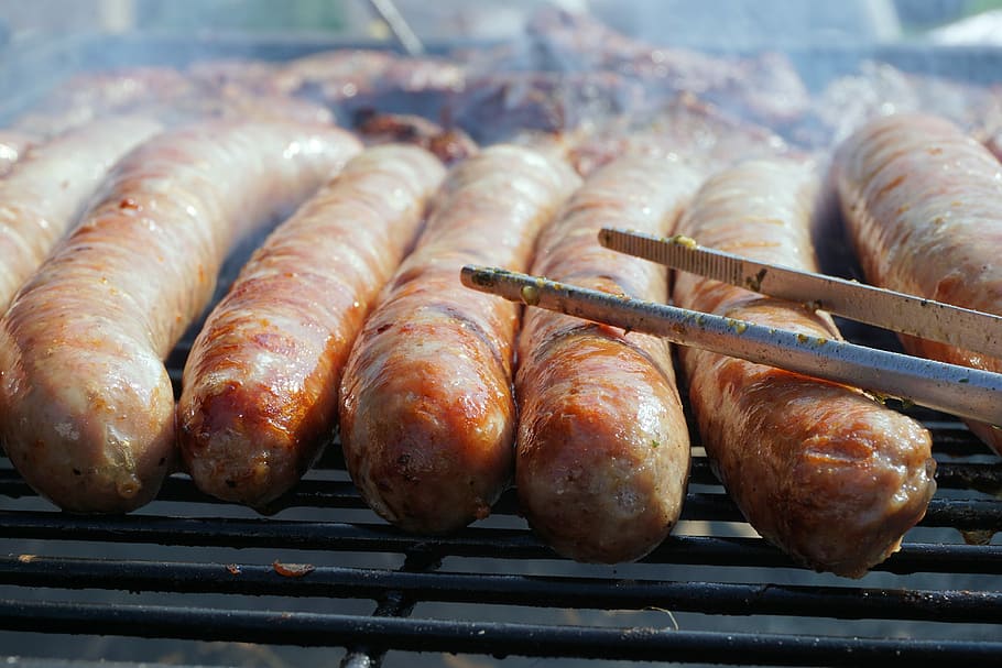 Grill, Sausage, Grilling, grill sausage, barbecue, bratwurst, food, eat, meat, sizzle