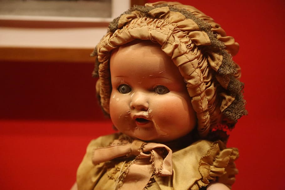 古い 不気味な 人形 アンティーク 子供の頃 子供 赤 人間の表現 ヘッドショット 肖像画 Pxfuel