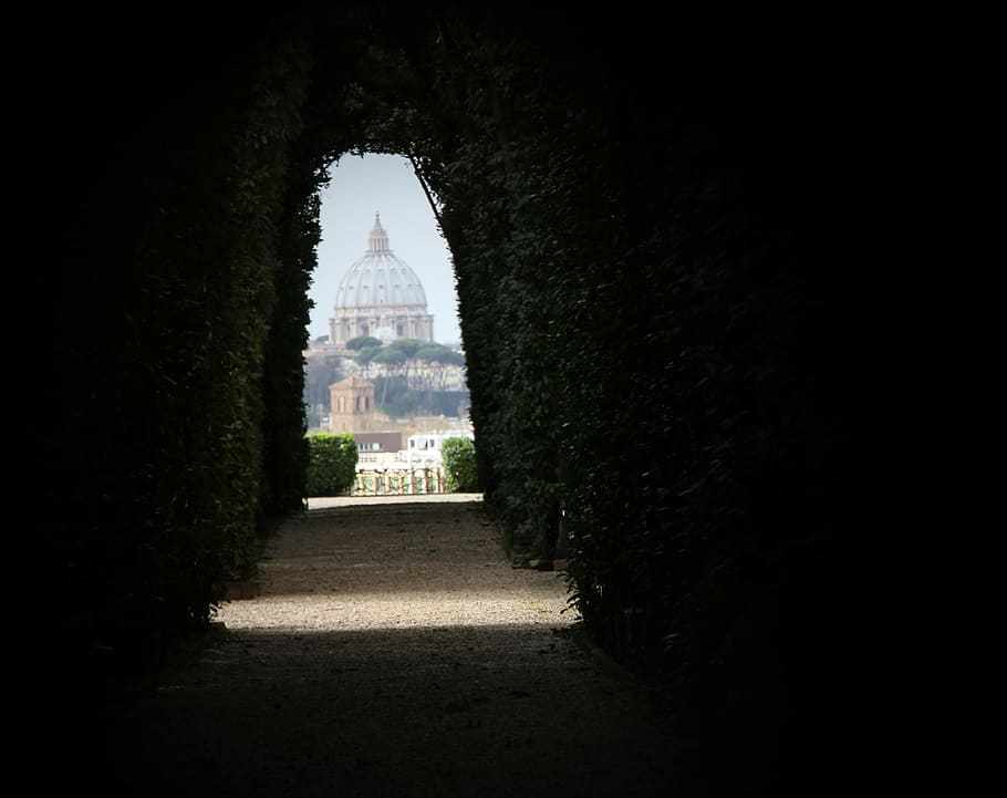 key hole, st peter's basilica, rome, hedge, vatican, cathedral, church, architecture, famous Place, direction