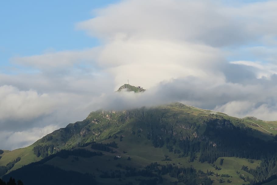mountain, clouds, mountains, landscape, cloud, nature, alps, mountain top, austria, skies