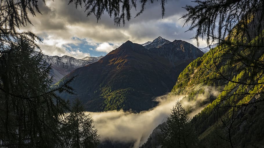 alpine, autumn, landscape, mountains, nature, panorama, view, mood, hiking, mountain