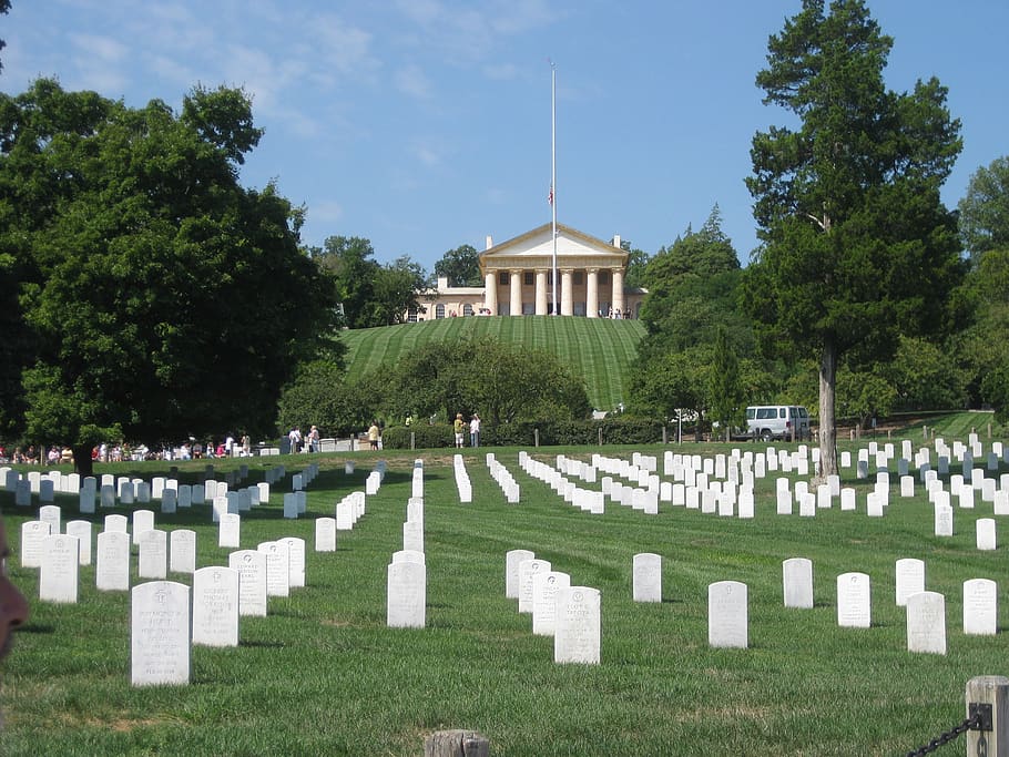 cementerio, cementerio viejo, tumba, lápida sepulcral, memorial, entierro, lápida mortuoria, cristiano, cementerio militar americano, dc