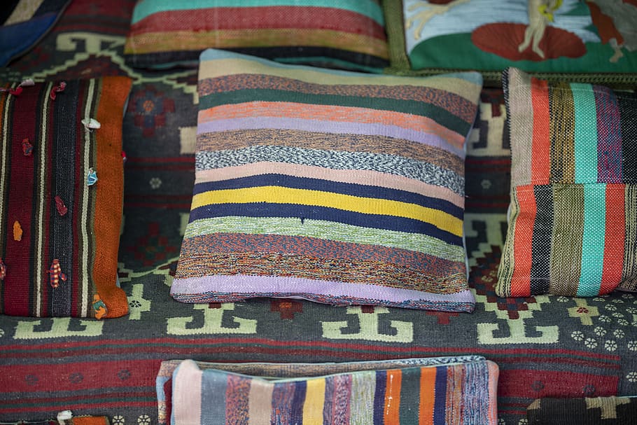 pillow, yarn, wool, fabric, traditional, culture, pattern, texture, art, textile