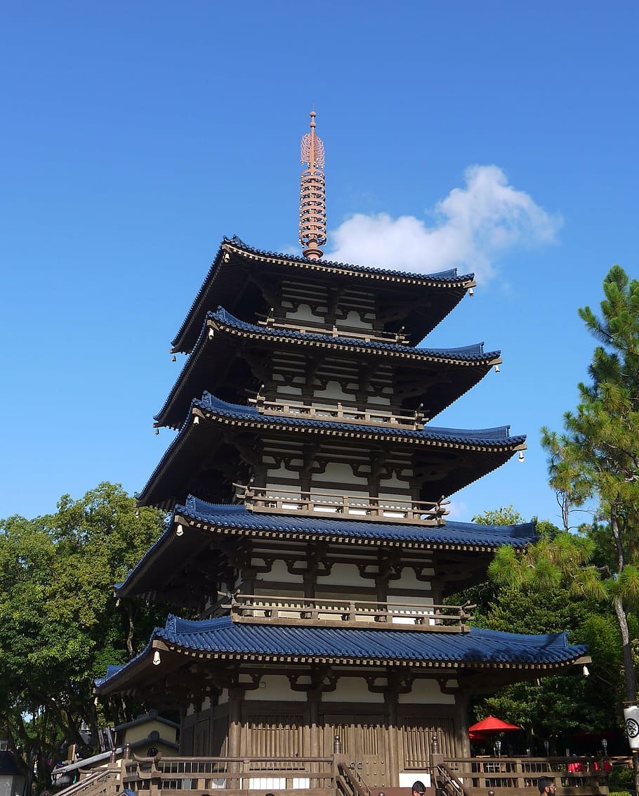 epcot, disney, china, japan, asia, architecture, japanese Culture, famous Place, pagoda, temple - Building