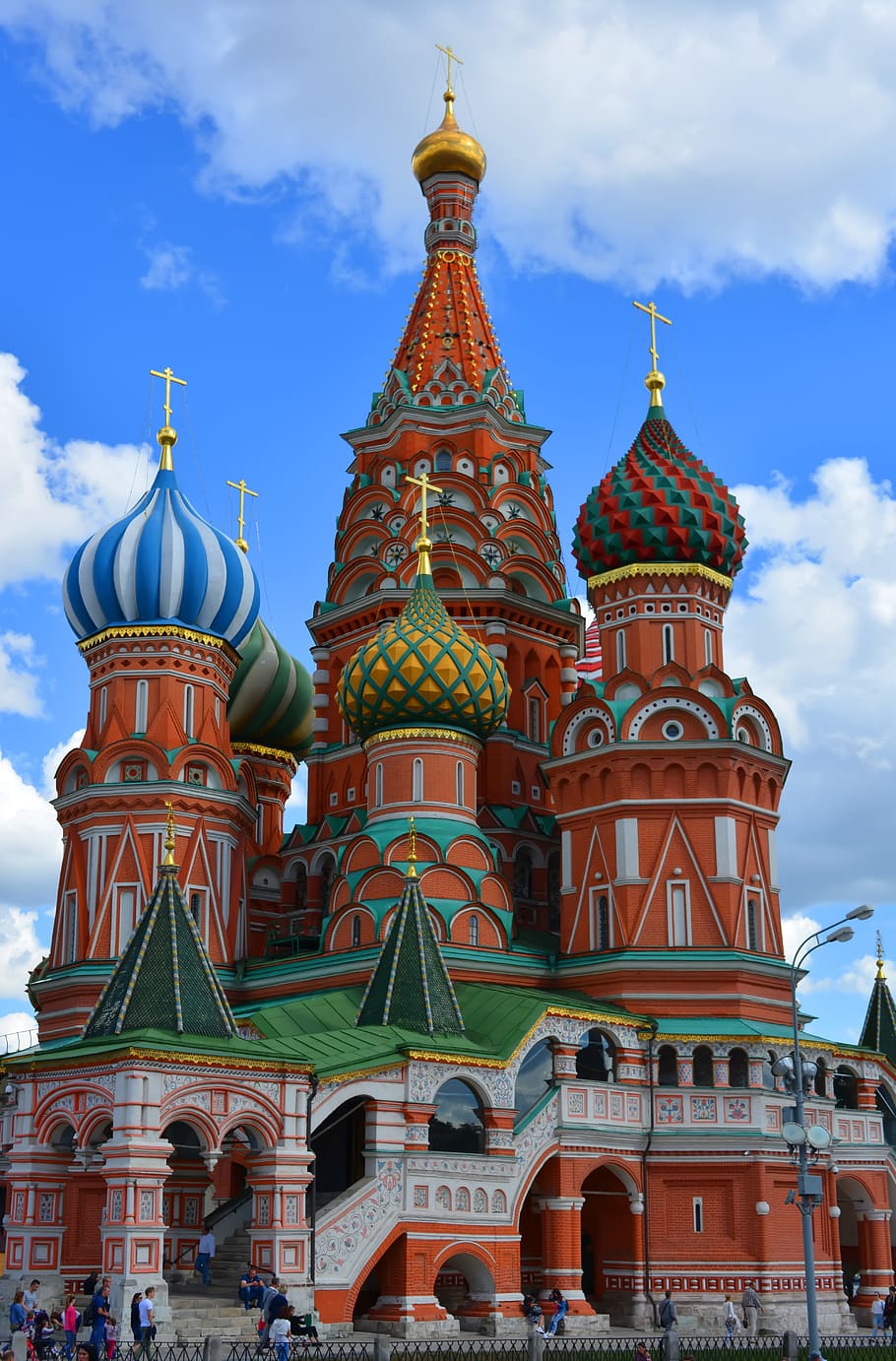 moscow, red square, saint basil's cathedral, red, city, rusia, history, eksterior bangunan, struktur yang dibangun, Arsitektur