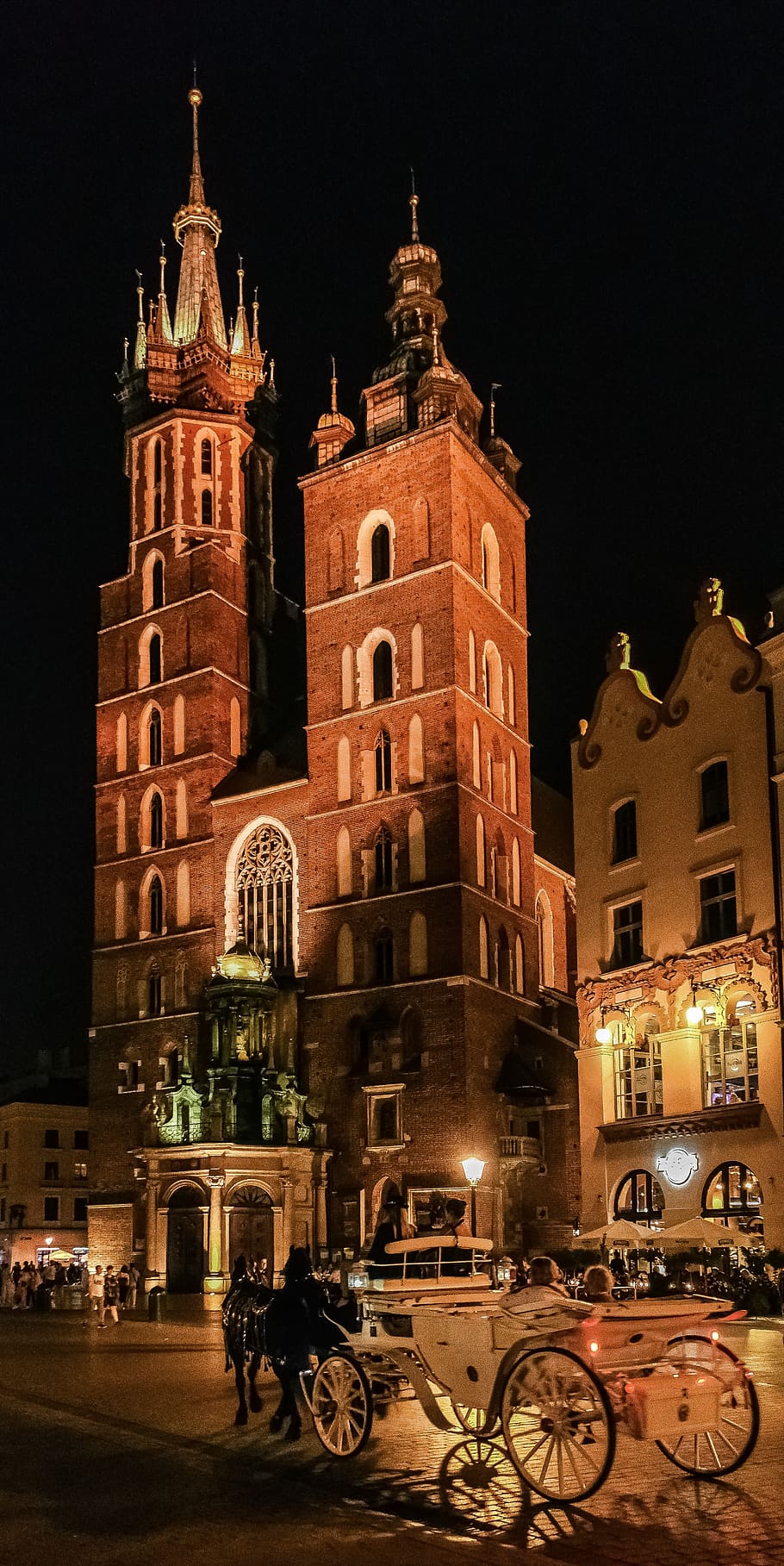 church, belfry, architecture, religion, christianity, cathedral, building, tower, night, square