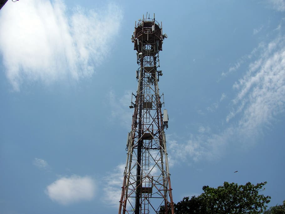 foto, abu-abu, menara sinyal logam, siang hari, antena, telekomunikasi, menara, teknologi, jaringan suara, telepon