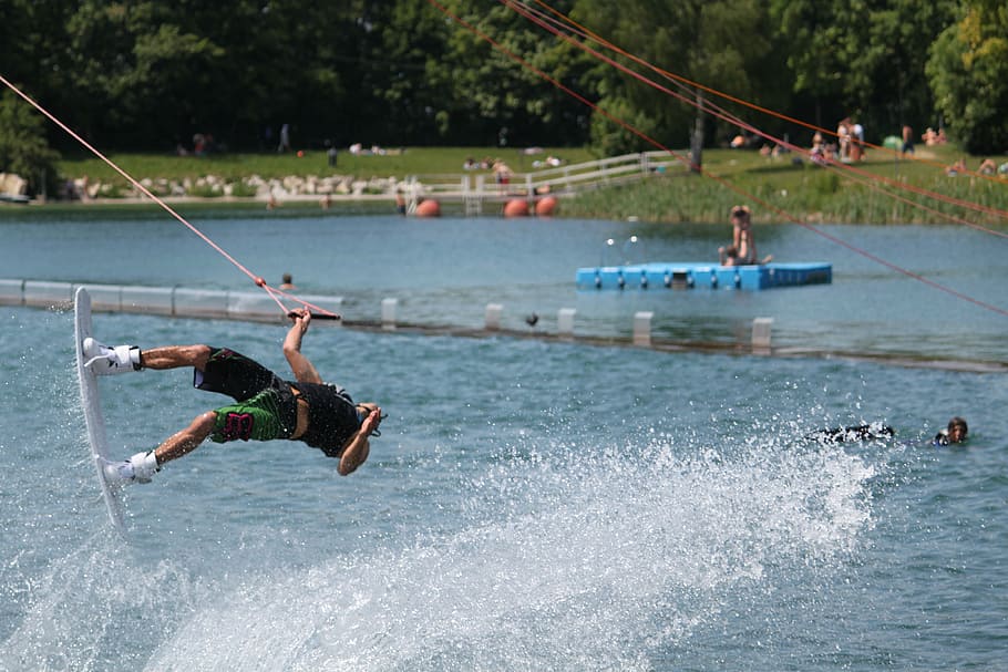 wakeboard, water, sport, water sports, leisure, sea, action, waters, jump, holiday