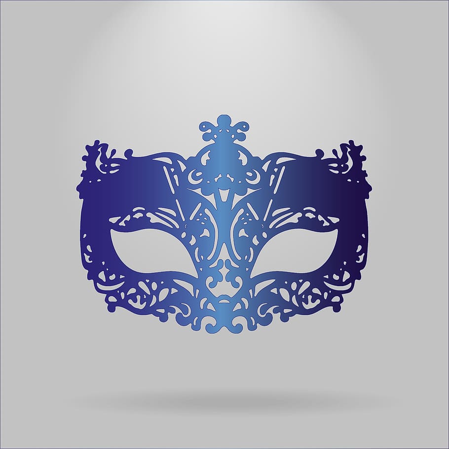 blue, masquerade mask, carnival mask, mask, masquerade, realistic, vector, illustration, carnival costume, fancy dress