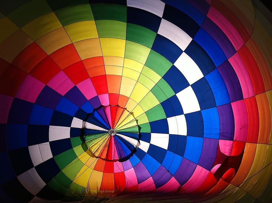 multicolored, hot, air balloon, air, airship, balloon, bright, color, colorful, design