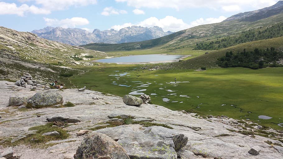 Corsica, Lac, De, Nina, Mountains, lac de nina, nature, mountain, landscape, scenics