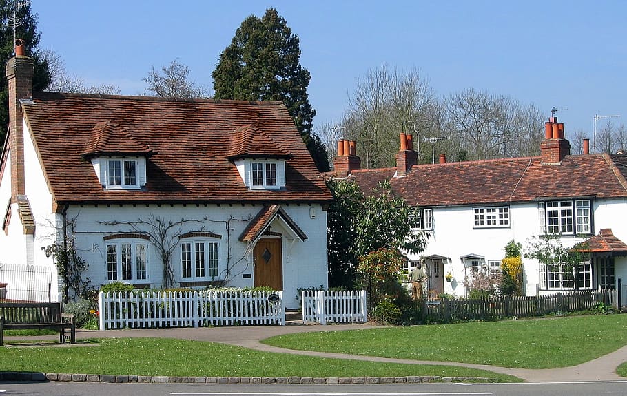 Cottage, English, Village, Rustic, english, village, charming, britain, home, summer, idyllic