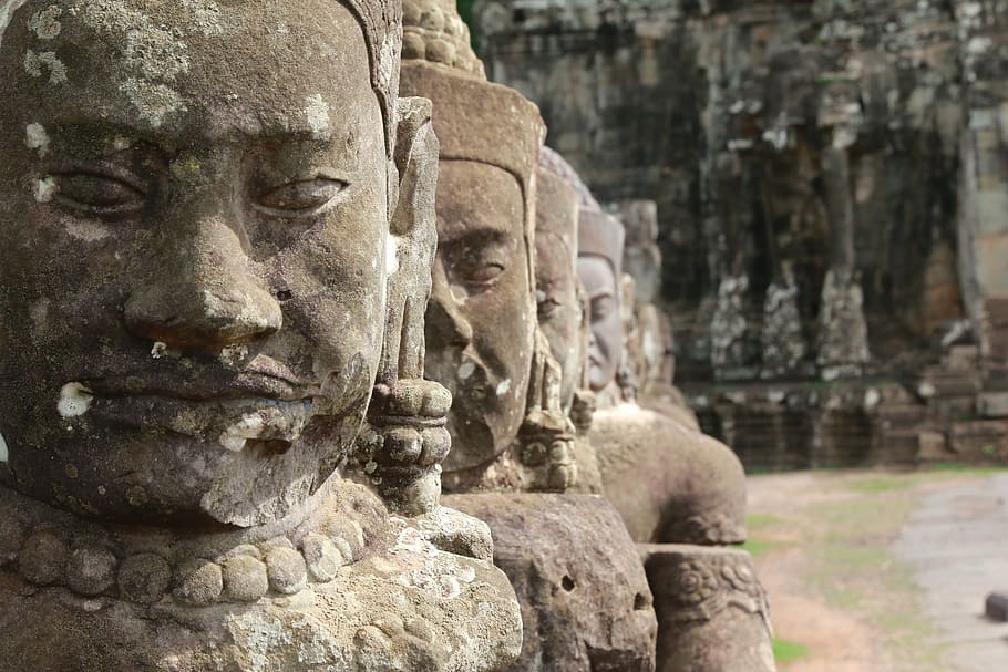 exército de terracota, china, camboja, angkor, complexo do templo, angkor wat, escultura, khmer, património mundial da unesco, ásia