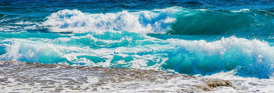 wave, body, water, waves, beach, sea, nature, blue, seascape, foam