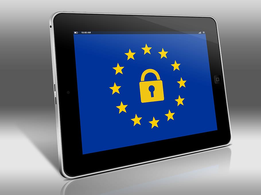 black ipad, europe, gdpr, privacy, data, security, regulation, law, protection, european