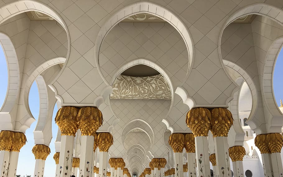 Abu Dhabi, mezquita Sheikh Zayed, arquitectura, mezquita, religión, minarete, musulmanes, religiosos, cultura, islam