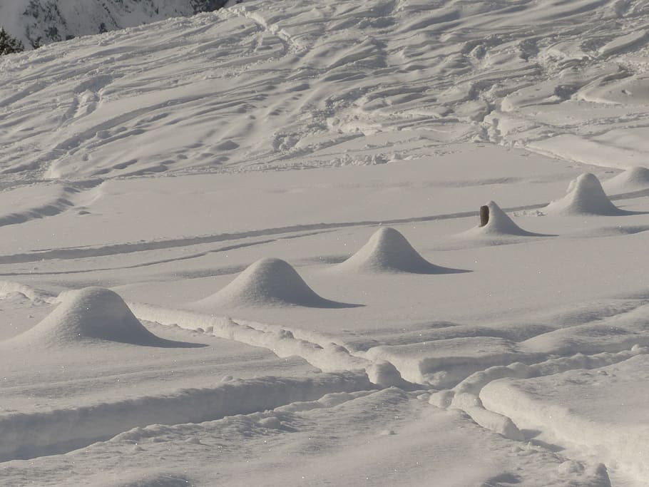 Inverno, paisagem, Snow Hill, neve, colina, branco, frio, ensolarado, invernal, gelado