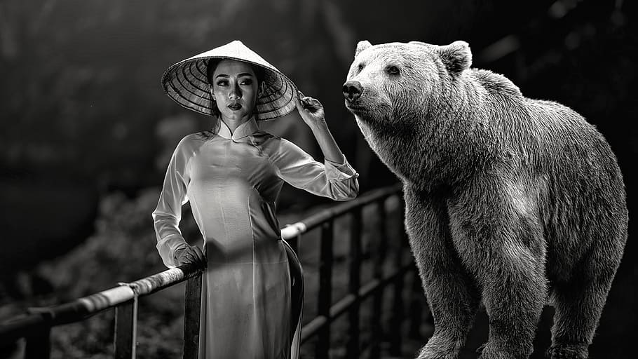 Why, Always, Say I, Many, Bears, The Road, Hmm, bear, woman, hat