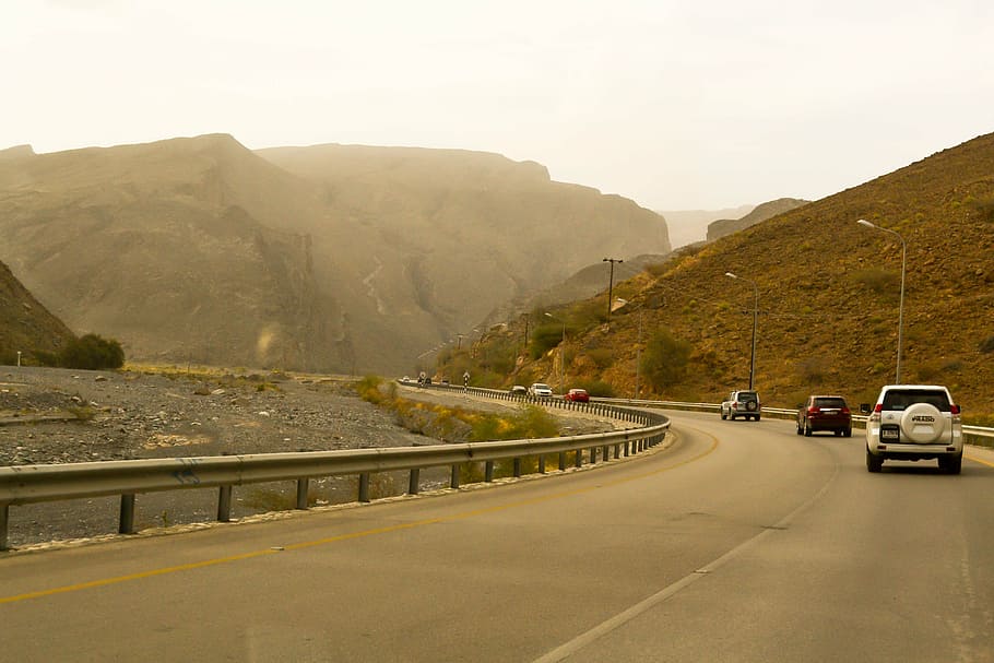 carro, rua, viagem, Omã, Nizwa, Jebel akhdar, transporte, modo de transporte, veículo motorizado, estrada