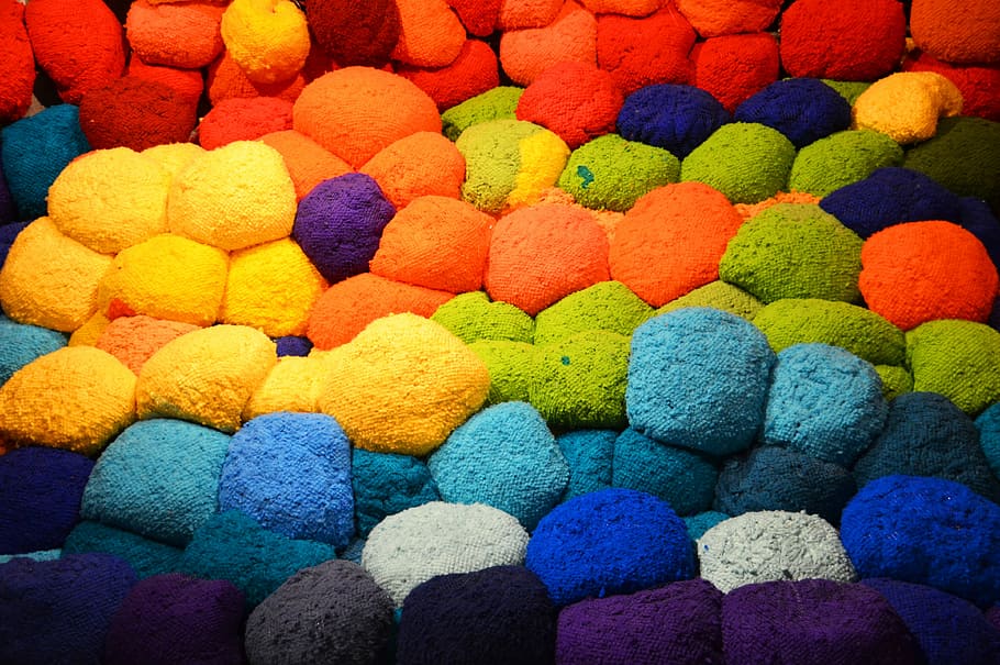 lana, instalación, color, suave, colorido, arte, instalación artística, bienal, multicolores, fondos