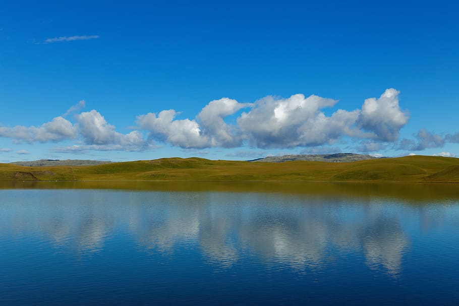 wolken, sky, clouds, cloudscape, waters, mirroring, still, atmosphere, scenics - nature, water