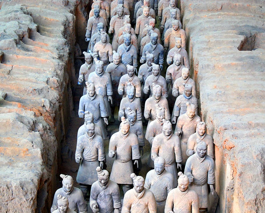 Soldier, Terracotta, Qin Shi Huang, china, terracotta army, world heritage of humanity, terracotta warriors, emperor qin shi huangdi, statue, buried army