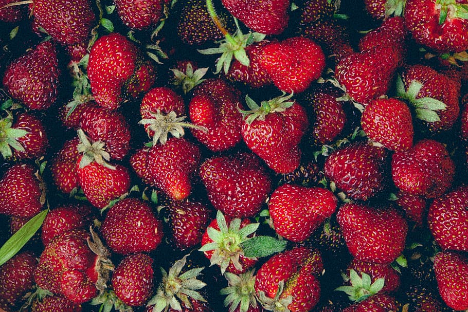 merah, stroberi, buah-buahan, sehat, makanan, buah, makan sehat, berry, makanan dan minuman, kesegaran