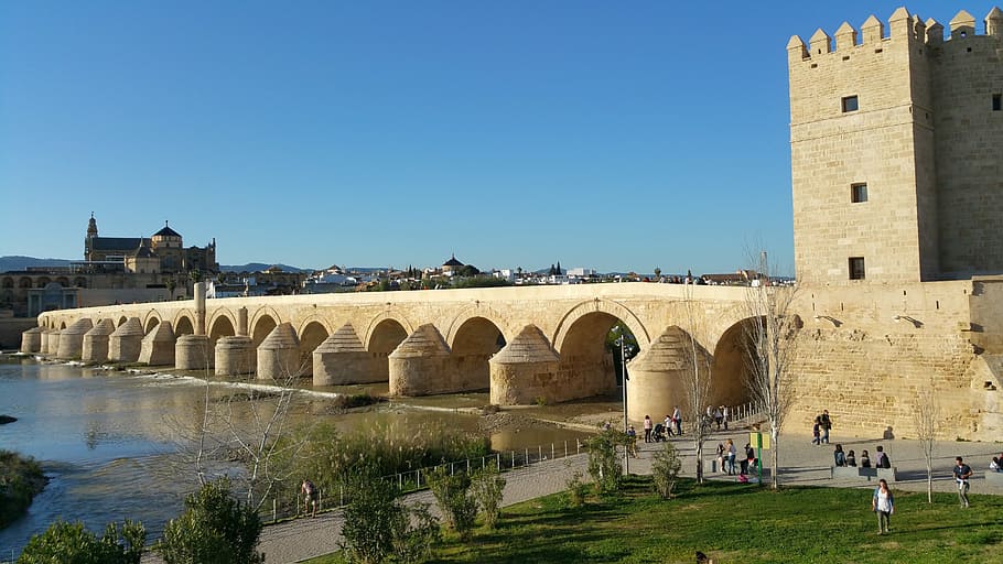 jembatan roman córdoba, jembatan, córdoba, jembatan roman, cordoba, arsitektur, struktur yang dibangun, bangunan eksterior, sejarah, masa lalu