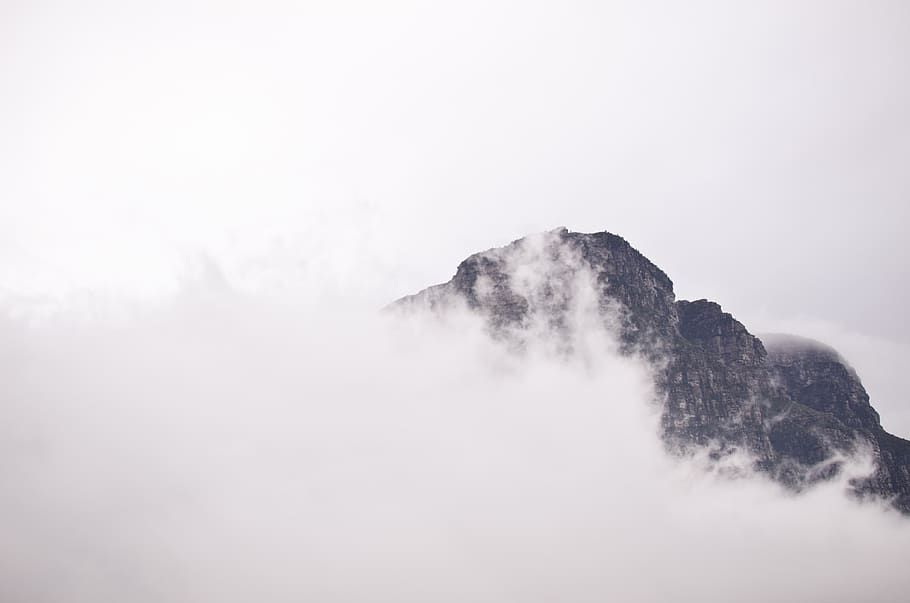 céu, nuvens, nevoeiro, montanhas, picos, penhascos, montanha, rocha, paisagens - natureza, natureza