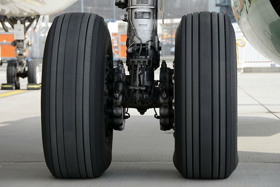 neumáticos de avión al aire libre, tren de aterrizaje principal, avión, ruedas, maduro, chasis, grande, cerrar, rodar, unidad