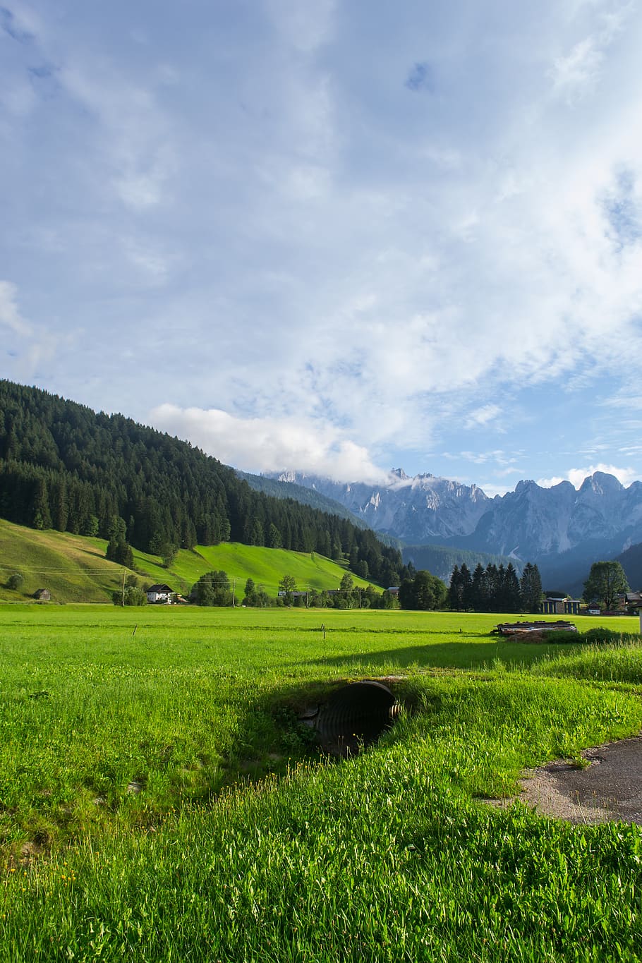 austria, montañas, naturaleza, cielo, verano, vacaciones, paisaje, prado, hierba, césped