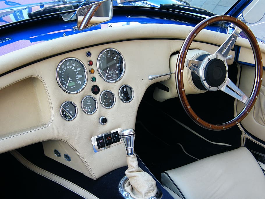 photography, Car, Interior, Classic, Vehicle, automobile, white, steering, wheel, dashboard