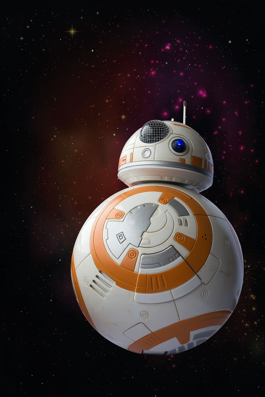 bb-8, star wars movie, bb8-droid, droid, robot, model, toys, cosmos, space, planet