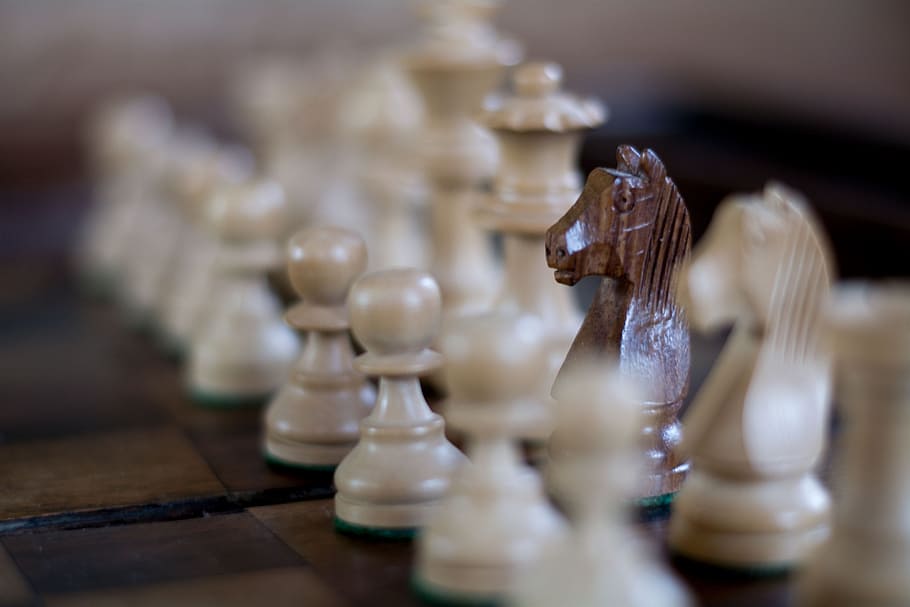 チェス, 馬, ゲーム, 戦略, 競争, 白, 黒, チャレンジ, ボード, シンボル