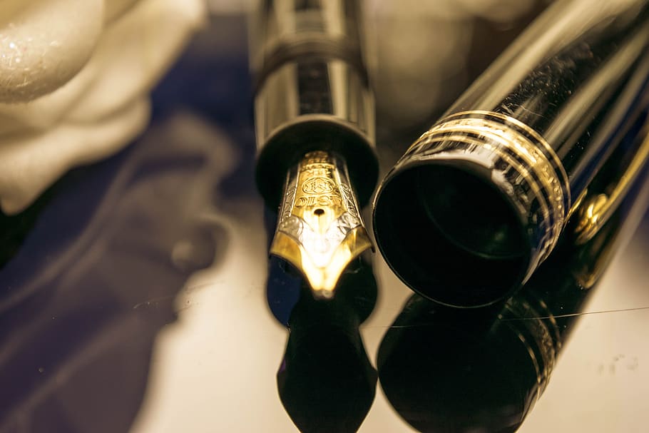 filler, ink, luxury, montblanc, noble, fountain pens, write, pen, gold, office