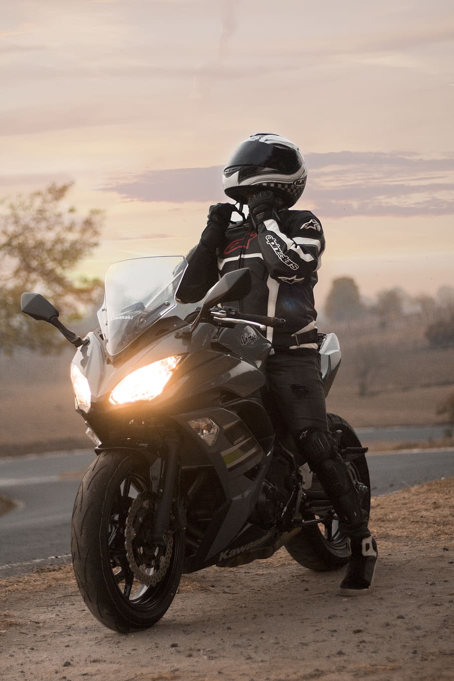 engine, motorcycle, kawasaki, ninja, speed, vehicle, superbike, biker, moto, fast