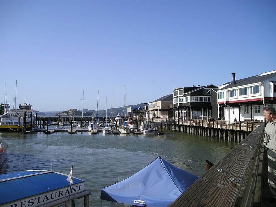 port, pier, 39, alcatraz, san francisco, francisco, california, usa, water, nautical vessel