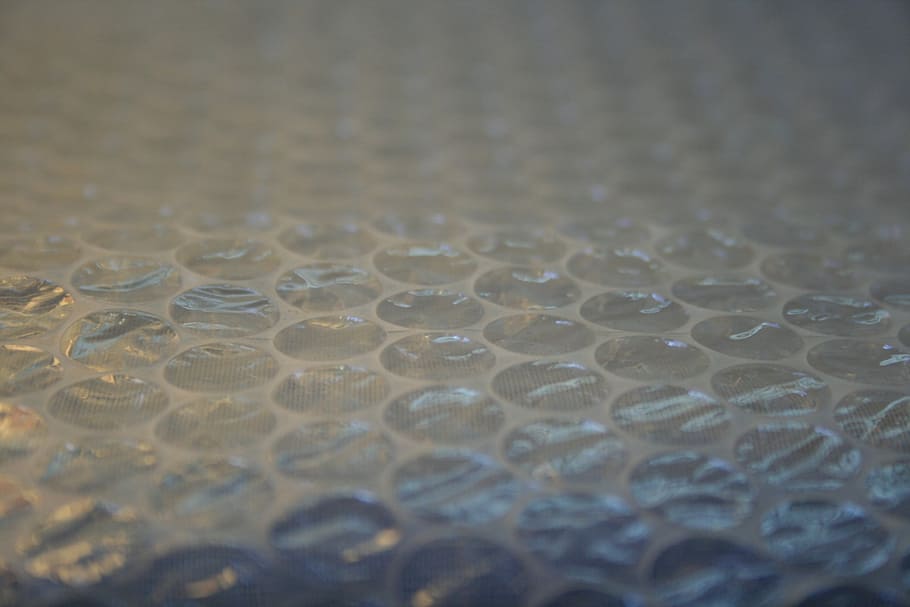 Foto de primer plano, blanco, burbuja, envoltura, envoltura de burbuja, transparente, embalaje, material, protección, aire